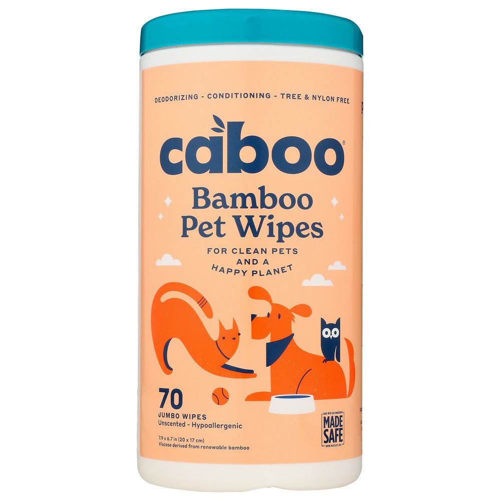 CABOO: Bamboo Pet Wipes, 70 ct - #tag1# - #tag2#