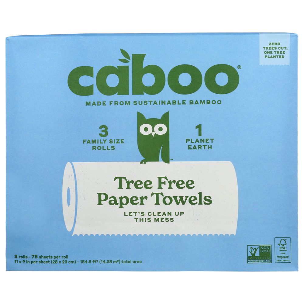 CABOO: Tree Free Paper Towels 75 Sheets, 3 pk - #tag1# - #tag2#