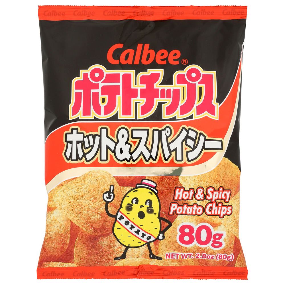 CALBEE: Hot And Spicy Potato Chips, 2.8 oz - #tag1# - #tag2#