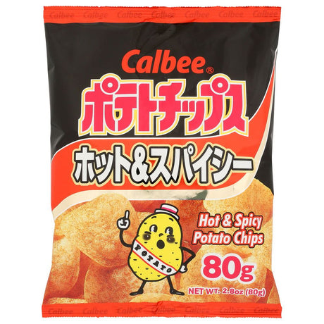 CALBEE: Hot And Spicy Potato Chips, 2.8 oz - #tag1# - #tag2#