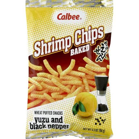 CALBEE: Shrimp Chips Yuzu Black Pepper, 3.3 oz - #tag1# - #tag2#