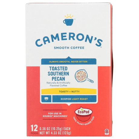 CAMERONS COFFEE: Toasted Pecan Coffee Pods Single Serve, 12 ea - Sunshine Co Op. - #tag1# - #tag2# - #tag3# - #tag4#