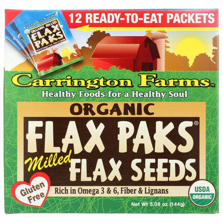 CARRINGTON FARMS: Organic Milled Flax Paks, 5.08 oz - Sunshine Co Op. - #tag1# - #tag2# - #tag3# - #tag4#