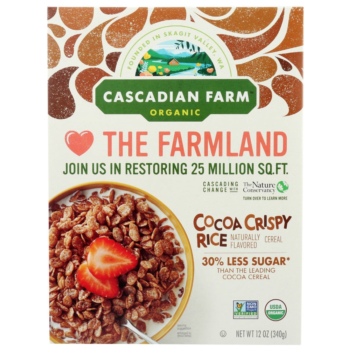 CASCADIAN FARM: Cocoa Crispy Rice Cereal, 12 oz - #tag1# - #tag2#