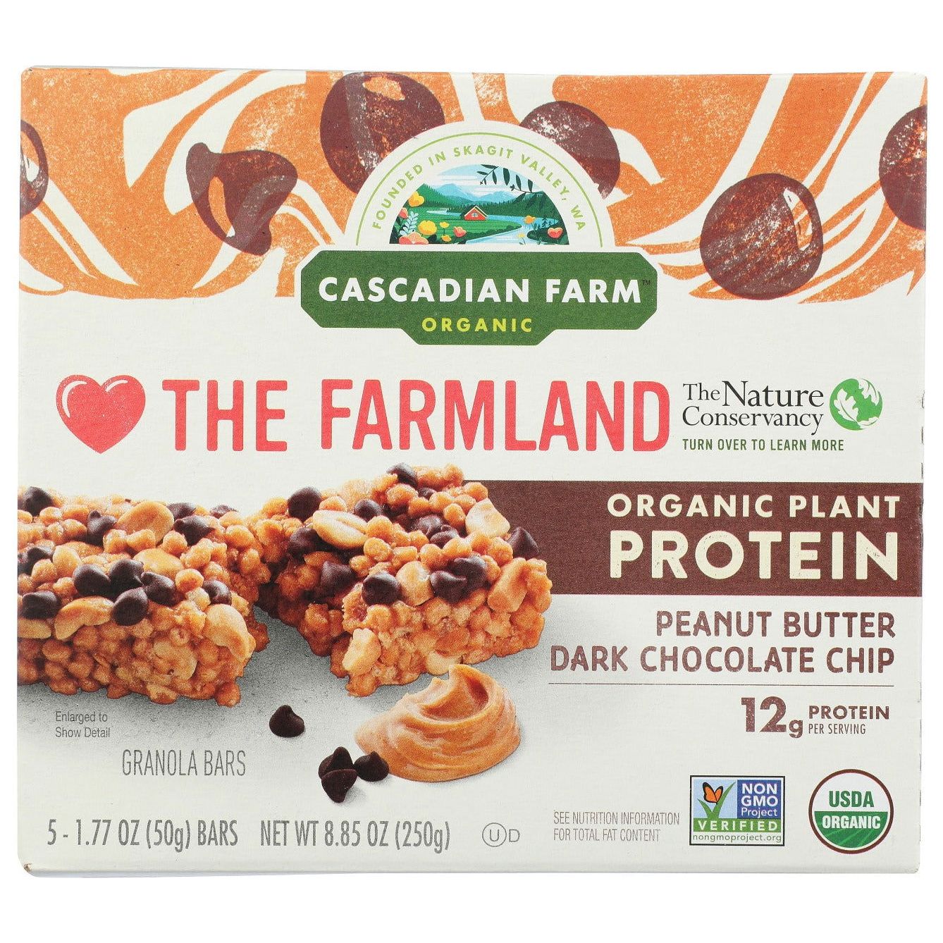 CASCADIAN FARM: Peanut Butter Dark Chocolate Chip Protein Chewy Bar, 8.85 oz - Sunshine Co Op. - #tag1# - #tag2# - #tag3# - #tag4#