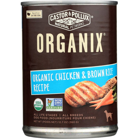 CASTOR & POLLUX: Dog Food Can Organic Chicken Brown Rice, 12.7 oz - #tag1# - #tag2#