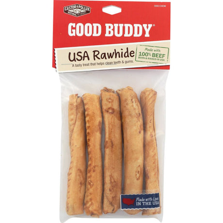 CASTOR & POLLUX: Good Buddy Rawhide Sticks Dog Chew 5 Inches, 5 pc - #tag1# - #tag2#