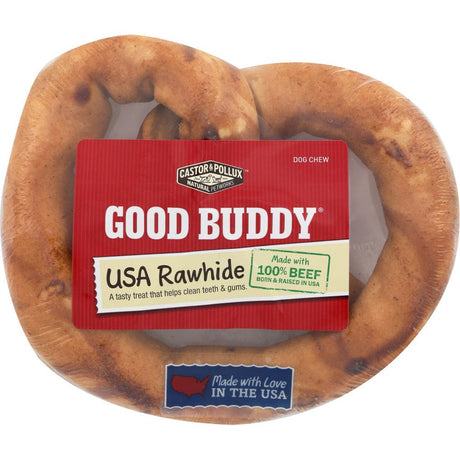 CASTOR & POLLUX: Rawhide Pretzel Chicken Flavor Dog Chew 6 Inches, 1 ea - #tag1# - #tag2#