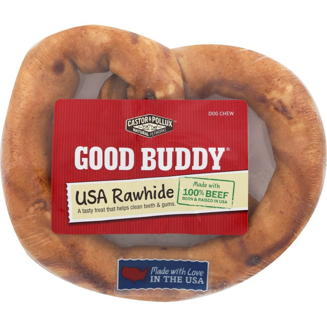 CASTOR & POLLUX: Rawhide Pretzel Chicken Flavor Dog Chew 6 Inches, 1 ea - #tag1# - #tag2#
