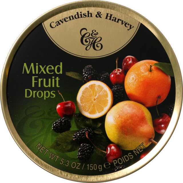 CAVENDISH & HARVEY: Tins Mixed Fruit Drops, 5.3 oz - #tag1# - #tag2#