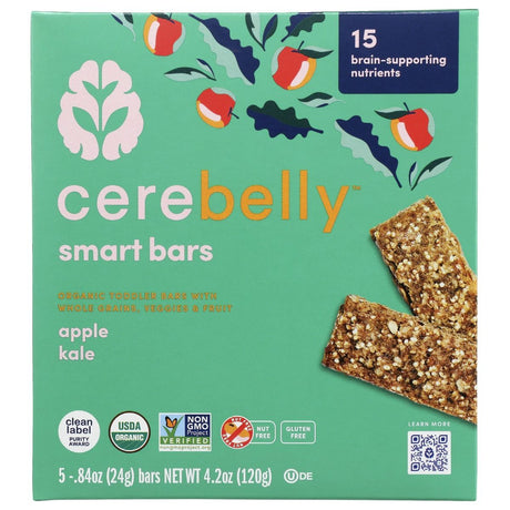 CEREBELLY: Apple Kale Toddler Bar, 4.2 oz - #tag1# - #tag2#