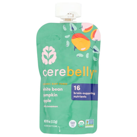 CEREBELLY: White Bean Pumpkin Apple Baby Puree, 4 oz - #tag1# - #tag2#