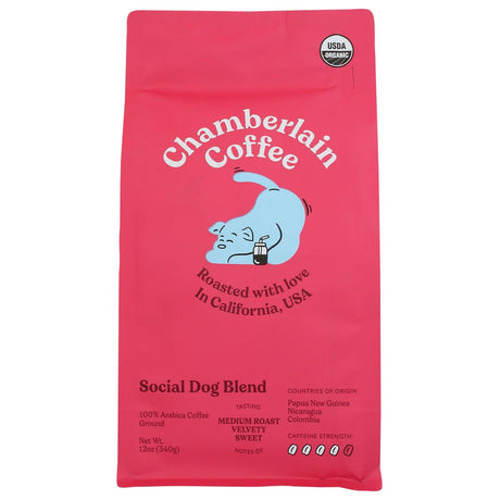 CHAMBERLAIN COFFEE: Coffee Social Dog Blend, 12 OZ - #tag1# - #tag2#