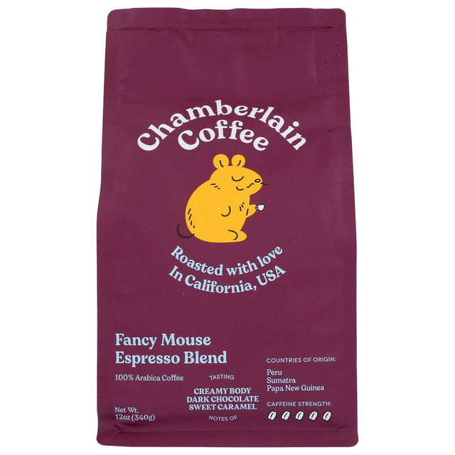 CHAMBERLAIN COFFEE: Espresso Ground Fancy Mouse, 12 OZ - #tag1# - #tag2#