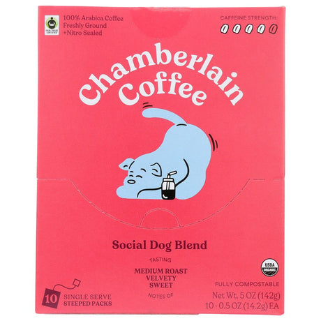 CHAMBERLAIN COFFEE: Social Dog - Cold Brew Singles 10Pk, 5 OZ - #tag1# - #tag2#