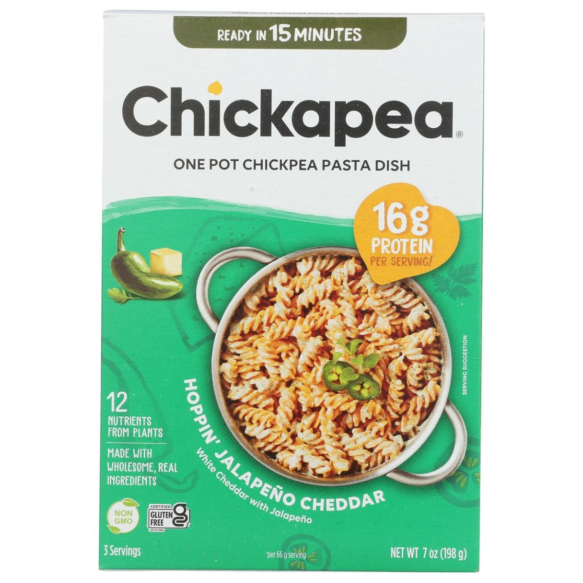 CHICKAPEA: Pasta Dish Wht Chdr Jalp, 7 oz - #tag1# - #tag2#