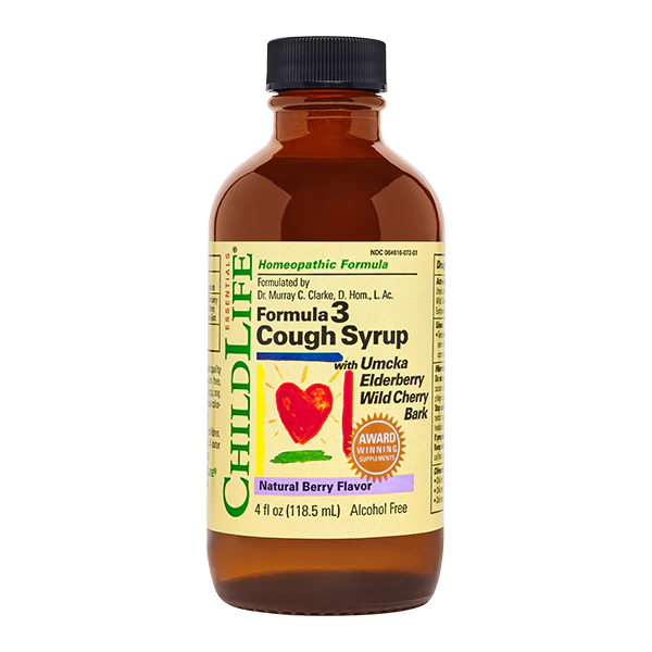 CHILDLIFE ESSENTIALS Formula 3 Kids Cough Syrup 4OZ - #tag1# - #tag2#
