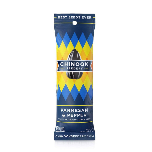 CHINOOK SEEDERY: Parmesan & Pepper Sunflower Seeds, 1.5 oz - #tag1# - #tag2#