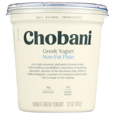 CHOBANI: Non-Fat Greek Yogurt Original Plain, 32 oz - #tag1# - #tag2#