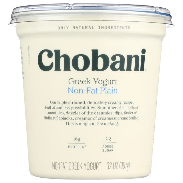 CHOBANI: Non-Fat Greek Yogurt Original Plain, 32 oz - #tag1# - #tag2#