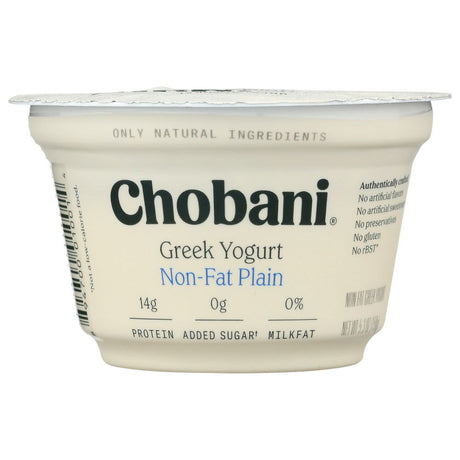 CHOBANI: Non-Fat Greek Yogurt Original Plain, 5.3 oz - #tag1# - #tag2#