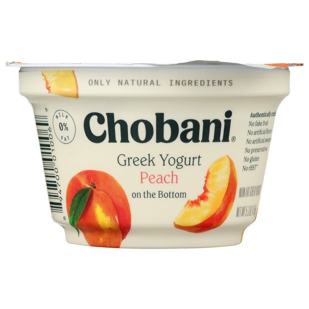 CHOBANI: Non-Fat Greek Yogurt Peach on the Bottom, 5.3 oz - #tag1# - #tag2#