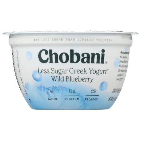 CHOBANI: Yogurt Less Sugar Blueberry, 5.3 oz - #tag1# - #tag2#