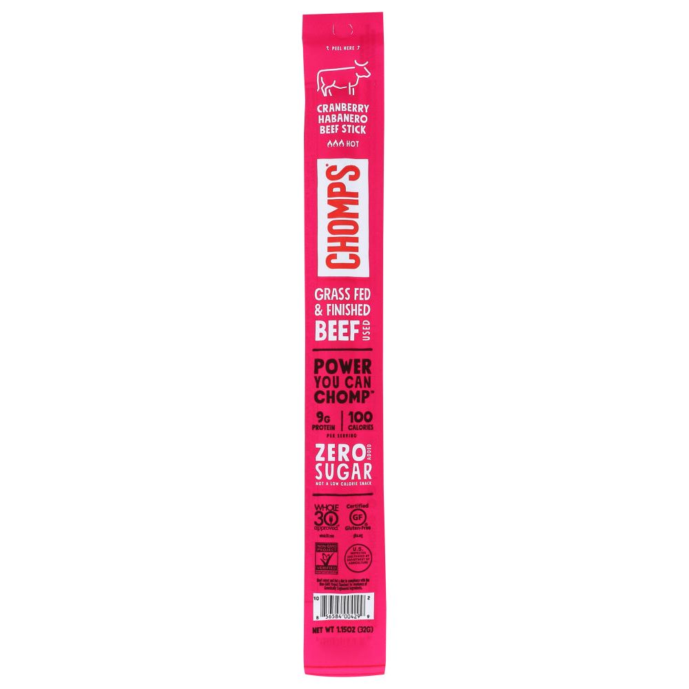 CHOMPS: Cranberry Habanero Beef Stick, 1.15 oz - #tag1# - #tag2#
