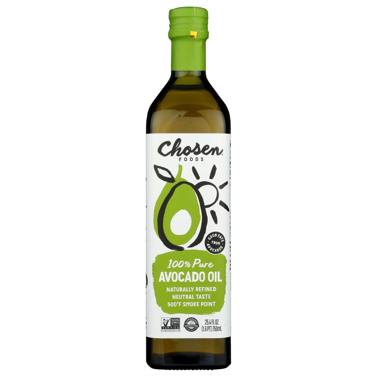 CHOSEN FOODS: Pure Avocado Oil, 750 ml - Sunshine Co Op. - #tag1# - #tag2# - #tag3# - #tag4#