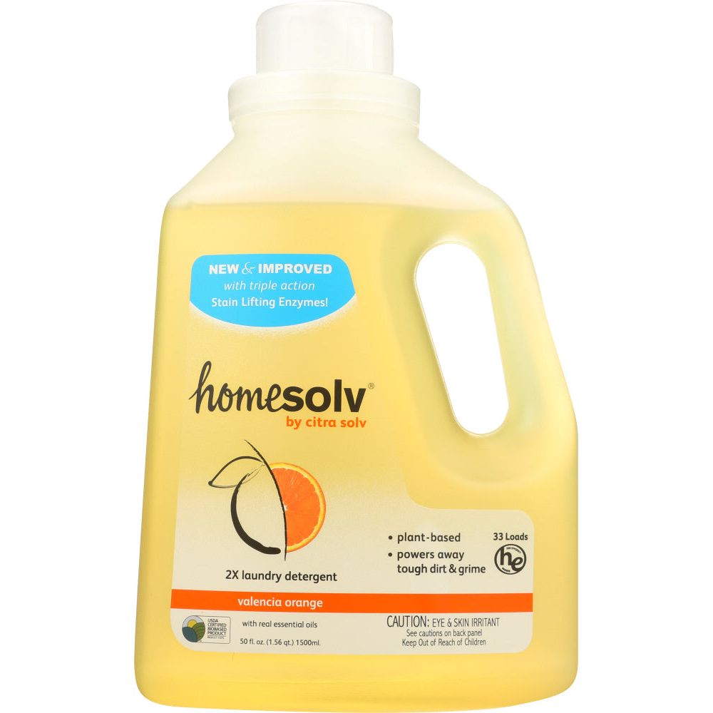 CITRA SOLV: Natural Laundry Detergent 2X Concentrate Liquid Valencia Orange, 50 oz - #tag1# - #tag2#