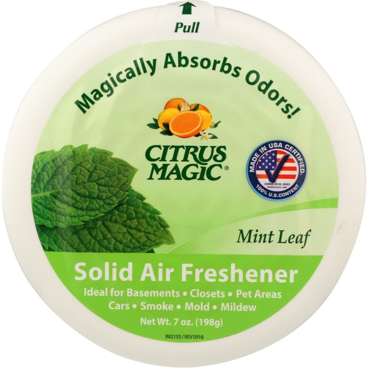 CITRUS MAGIC: Solid Air Freshener Mint Leaf, 7 oz - #tag1# - #tag2#