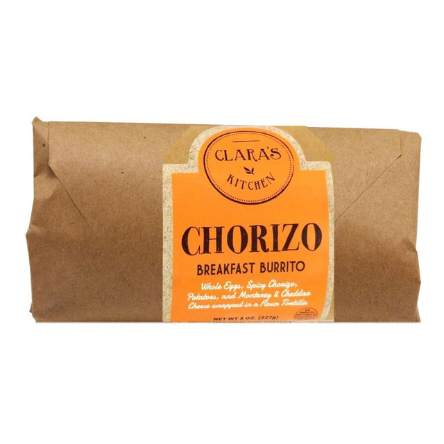 CLARAS KITCHEN: Chorizo Breakfast Burrito, 8 oz - #tag1# - #tag2#