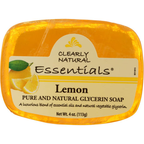 CLEARLY NATURAL: Lemon Pure And Natural Glycerine Soap, 4 oz - #tag1# - #tag2#