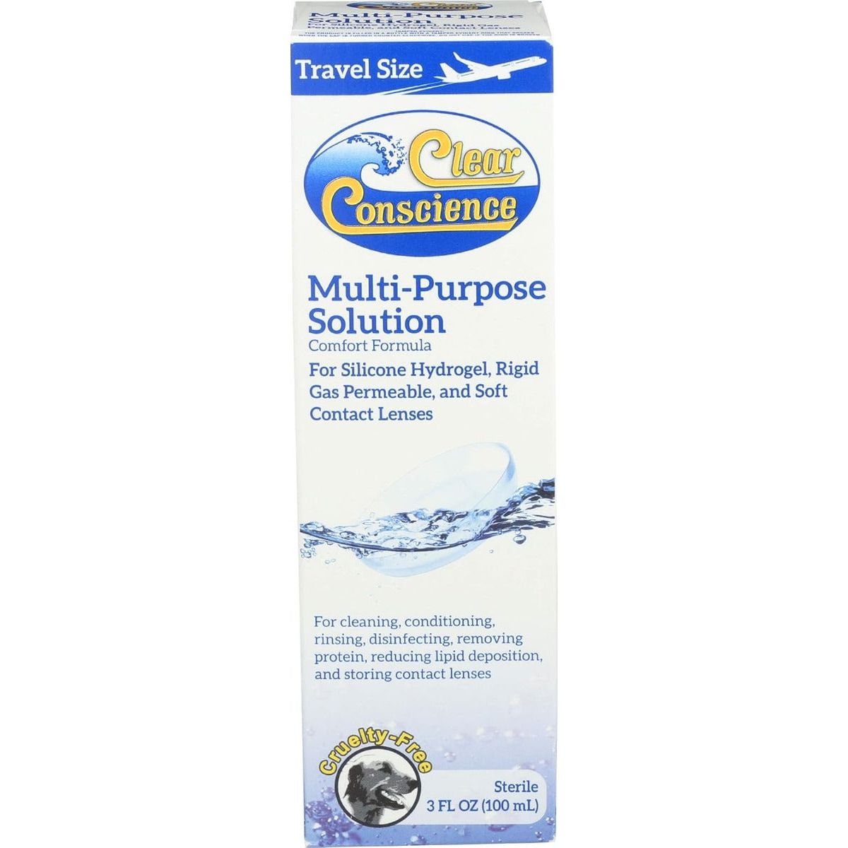 CLEAR CONSCIENCE: Contact Lenses Solution Multipurpose, 3 oz - #tag1# - #tag2#