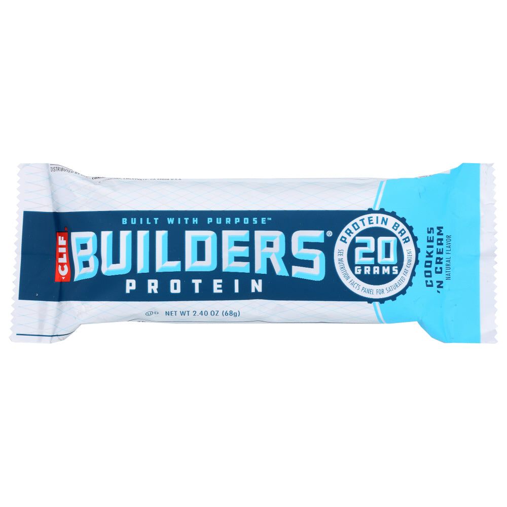 CLIF: Builder Protein Bar Cookies 'N Cream, 2.4 oz - #tag1# - #tag2#