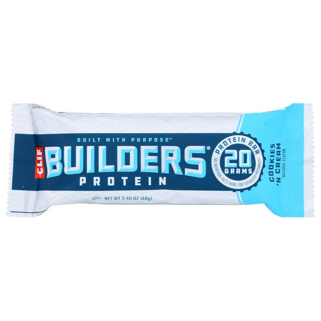 CLIF: Builder Protein Bar Cookies 'N Cream, 2.4 oz - #tag1# - #tag2#