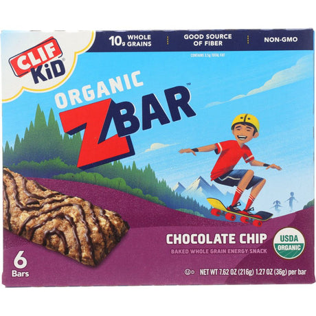 CLIF KID: Organic Zbar Chocolate Chip 6 Bars, 7.62 oz - #tag1# - #tag2#
