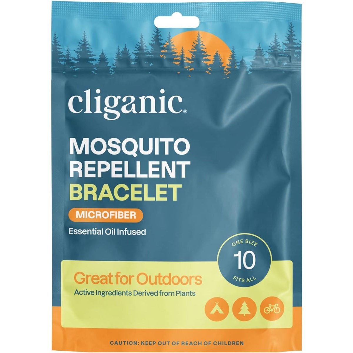 CLIGANIC: Mosquito Repellent Microfiber Bracelets, 10 pk - #tag1# - #tag2#