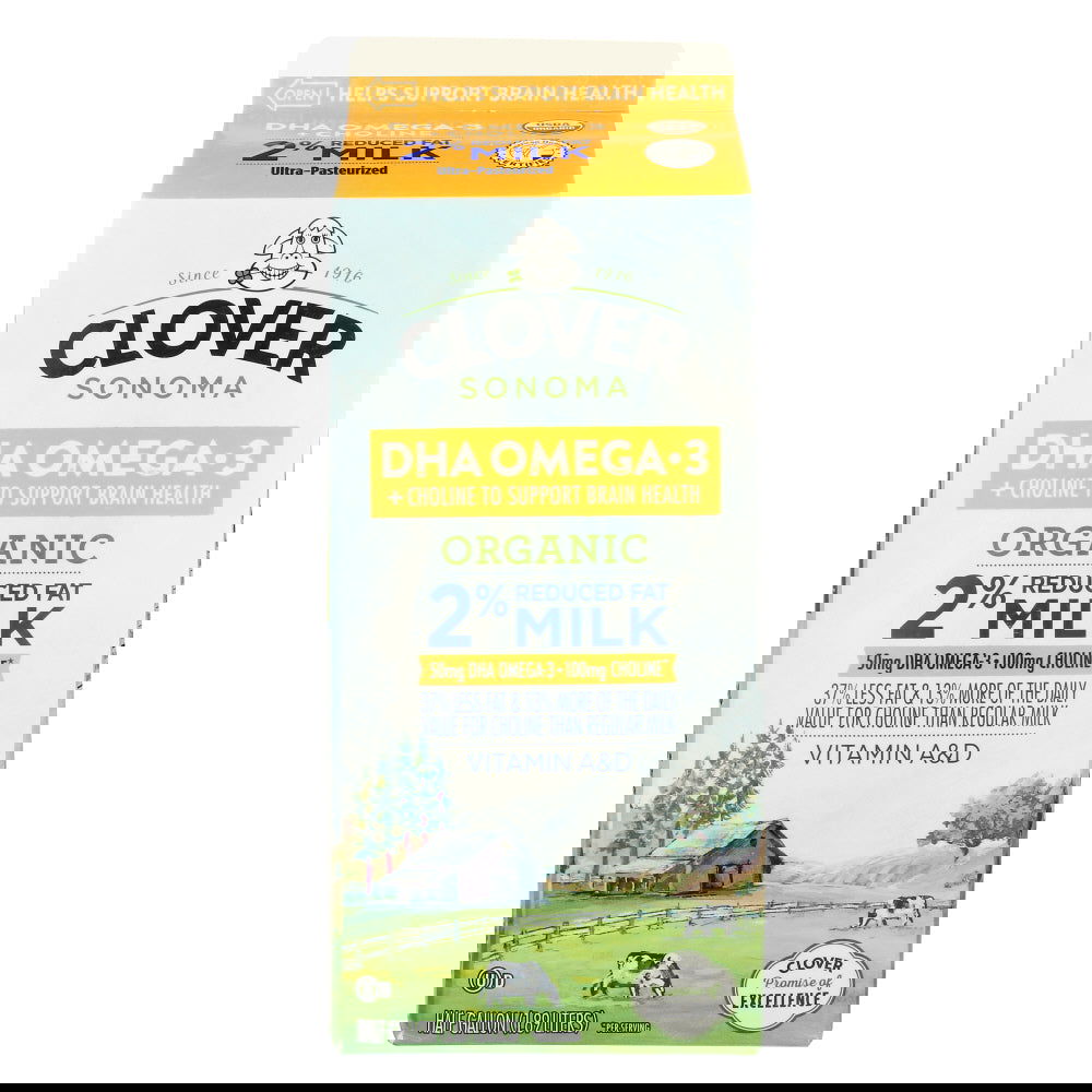 CLOVER SONOMA: Dha Omega 3 Organic 2 Percent Reduced Fat Milk, 64 fo - #tag1# - #tag2#