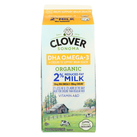 CLOVER SONOMA: Dha Omega 3 Organic 2 Percent Reduced Fat Milk, 64 fo - #tag1# - #tag2#