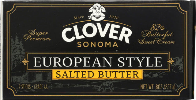 CLOVER SONOMA: European Style Salted Butter, 0.5 lb - #tag1# - #tag2#