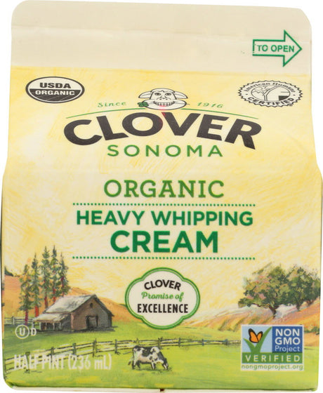 CLOVER SONOMA: Whip Cream Hpt Organic, 16 oz - #tag1# - #tag2#