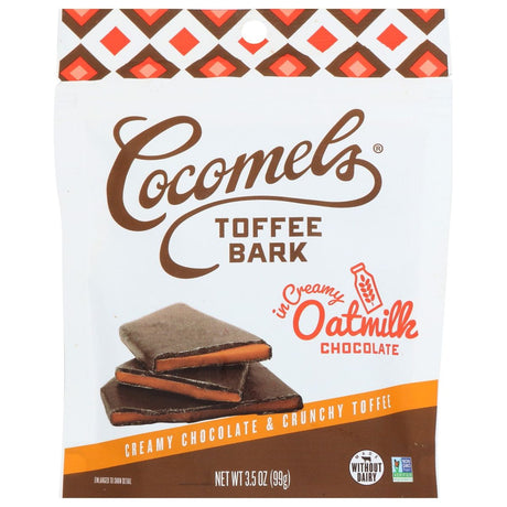 COCOMELS: Oatmilk Chocolate Covered Toffee Bark, 3.5 oz - #tag1# - #tag2#