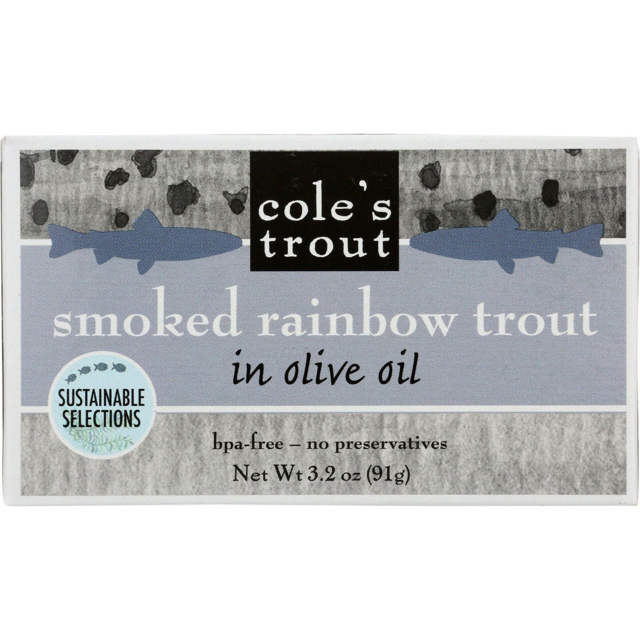 COLE'S: Trout Smoked Rainbow Trout, 3.2 oz - #tag1# - #tag2#