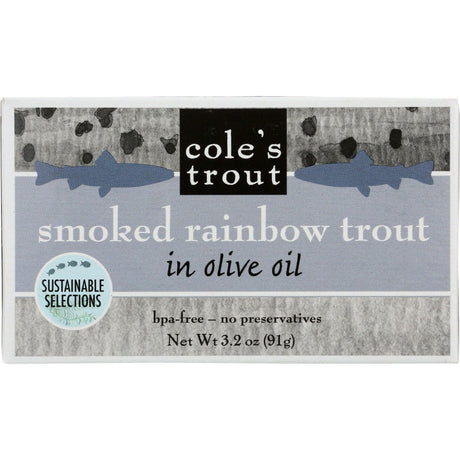 COLE'S: Trout Smoked Rainbow Trout, 3.2 oz - #tag1# - #tag2#