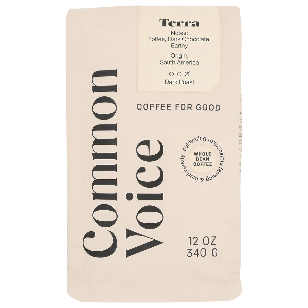 COMMON VOICE COFFEE CO: Terra Dark Roast Coffee, 12 oz - #tag1# - #tag2#