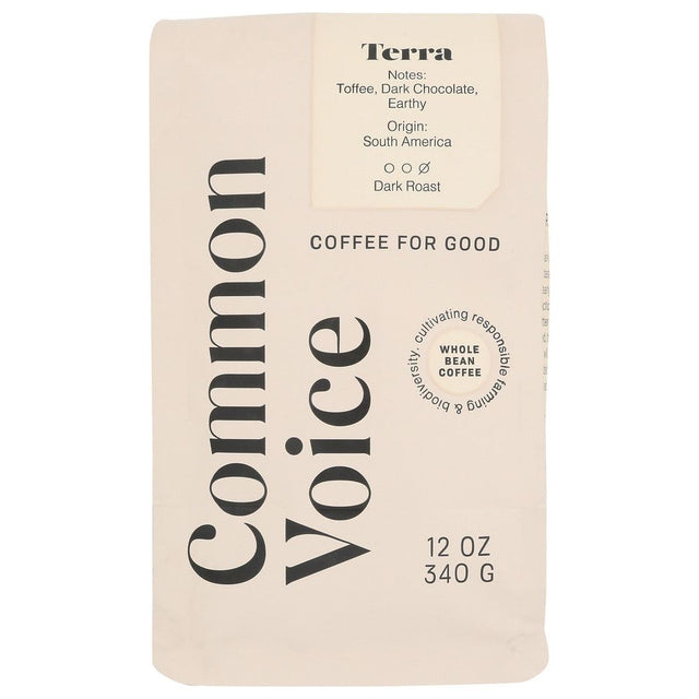 COMMON VOICE COFFEE CO: Terra Dark Roast Coffee, 12 oz - #tag1# - #tag2#