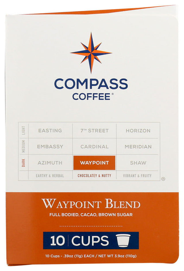 COMPASS COFFEE: Waypoint Blend K Cup Coffee, 3.9 oz - #tag1# - #tag2#