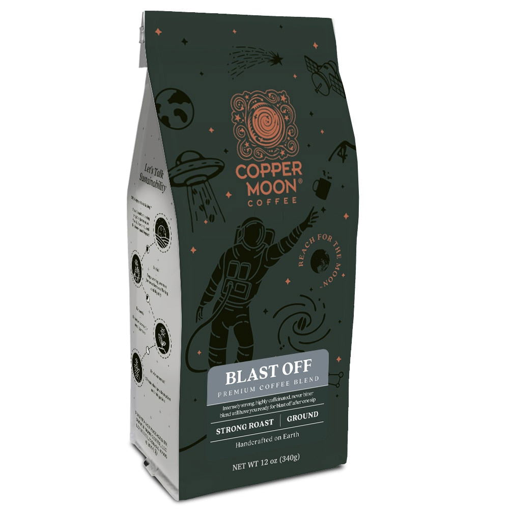 COPPER MOON: Ground Coffee Blast Off, 12 oz - #tag1# - #tag2#