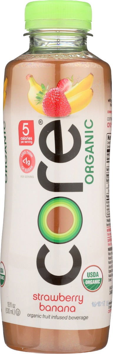 CORE ORGANIC: Strawberry Banana Fruit Infused Drink, 18 fo - #tag1# - #tag2#